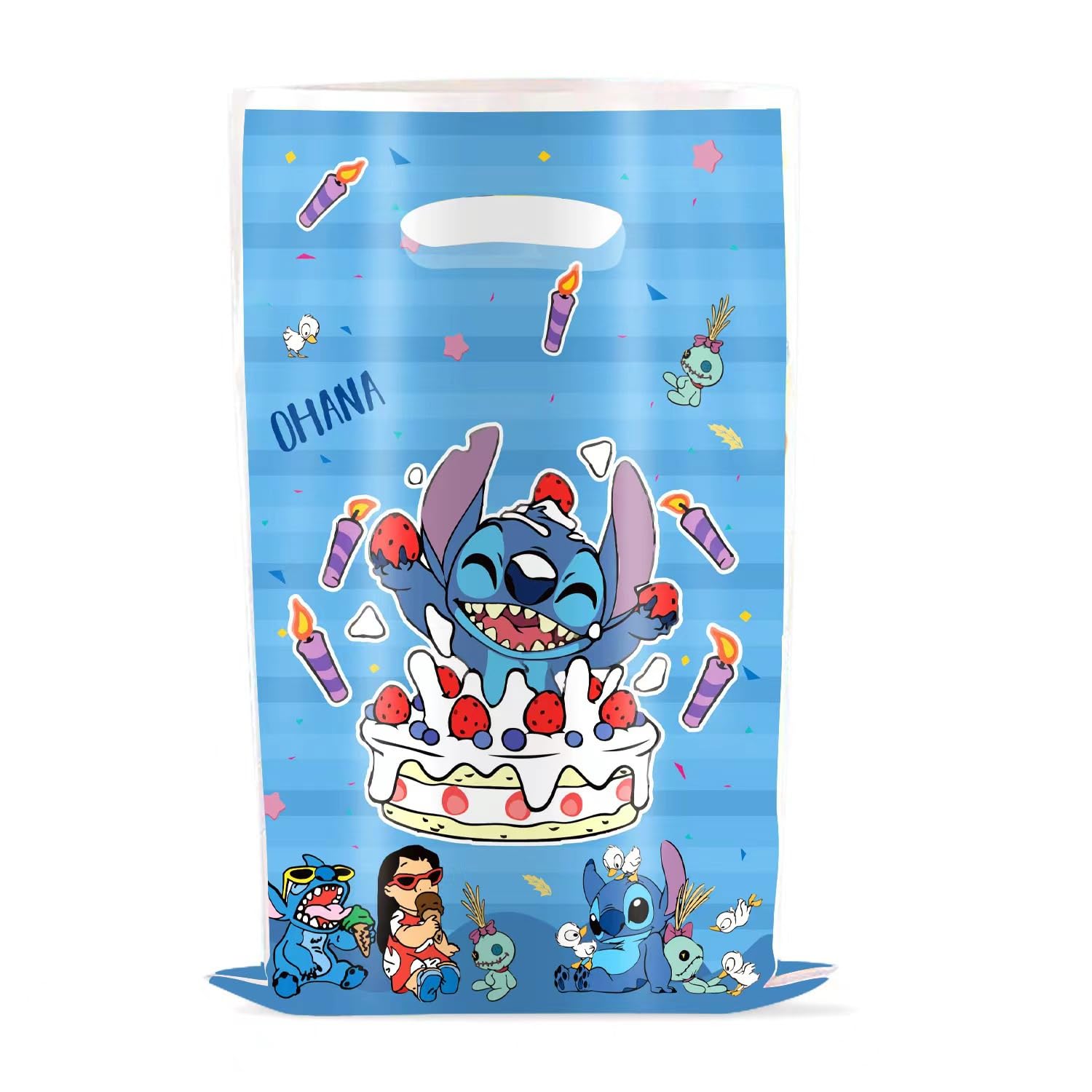YEZHENSS 30 Pcs blue Cartoons Party Gift Bags, blue Birthday Party Decorations Supplies
