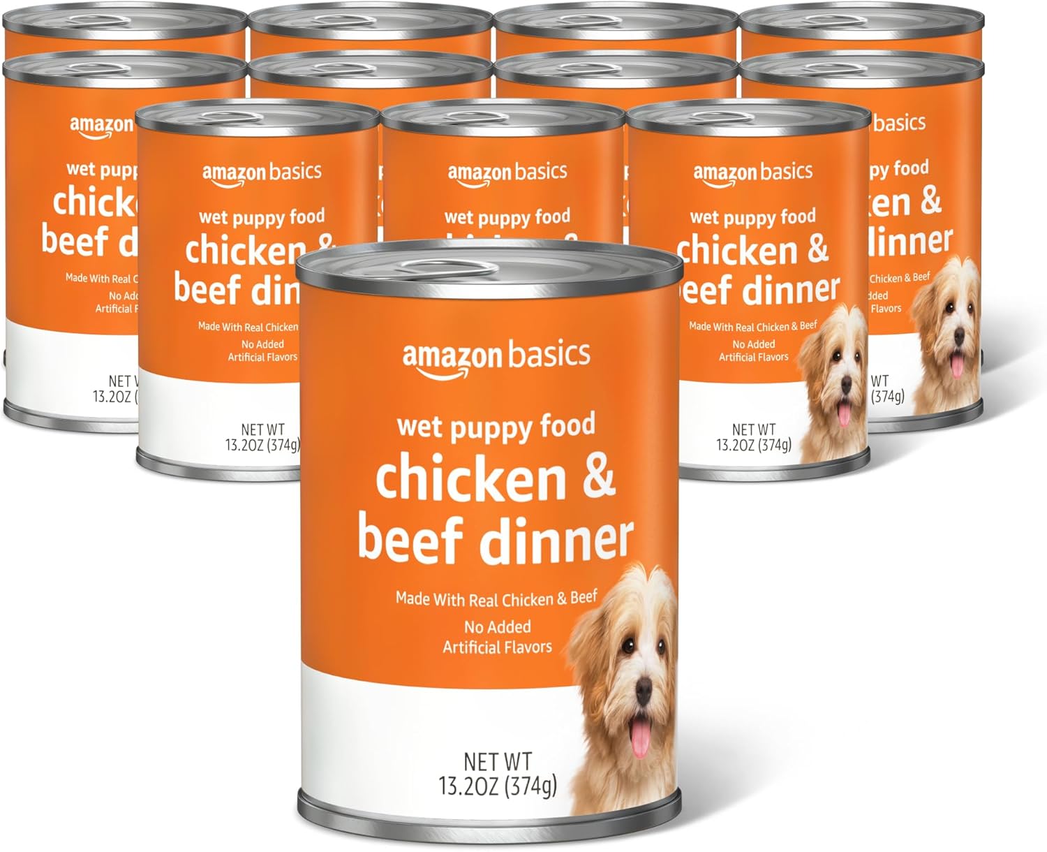 Amazon Basics Puppy Chopped Ground Dinner Canned Dog Food, with Chicken & Beef, 13.2oz (Pack of 12) Amazon Basics Puppy Chopped Ground Dinner Canned Dog Food, with Chicken & Beef, 13.2oz (Pack of 12)