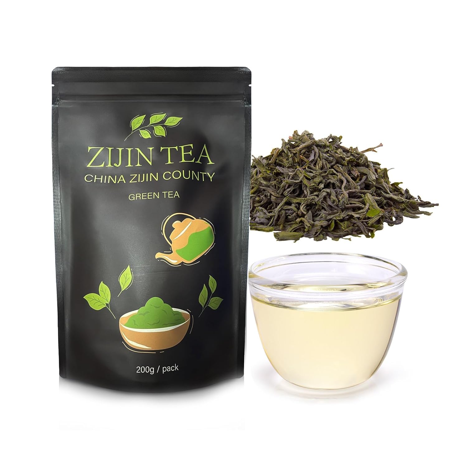 Premium Chinese Green Tea, High Aroma Loose Leaf, Fresh Tea, 200g