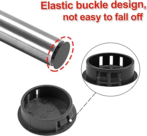 Miniatura 3 de 30 tapones negros para agujeros  78 pulgadas (0.866 in) de plástico tipo empotrado tapones de agujero a presión en tubo de orificio de bloqueo,