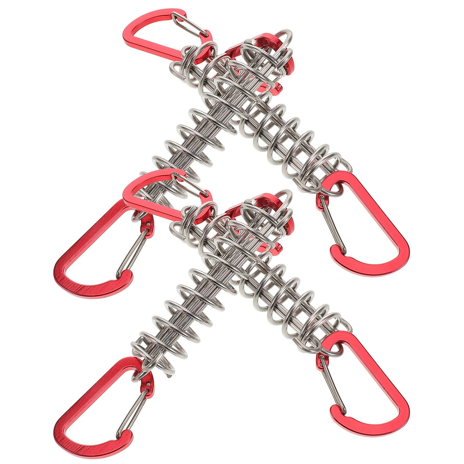 Toddmomy Stainless Steel Spring Buckle 4Pcs Tent Supplies with Hook for Convenient Rope Fixing and Tensioning, Suitable for Outdoor Camping, Hiking and Awning Use