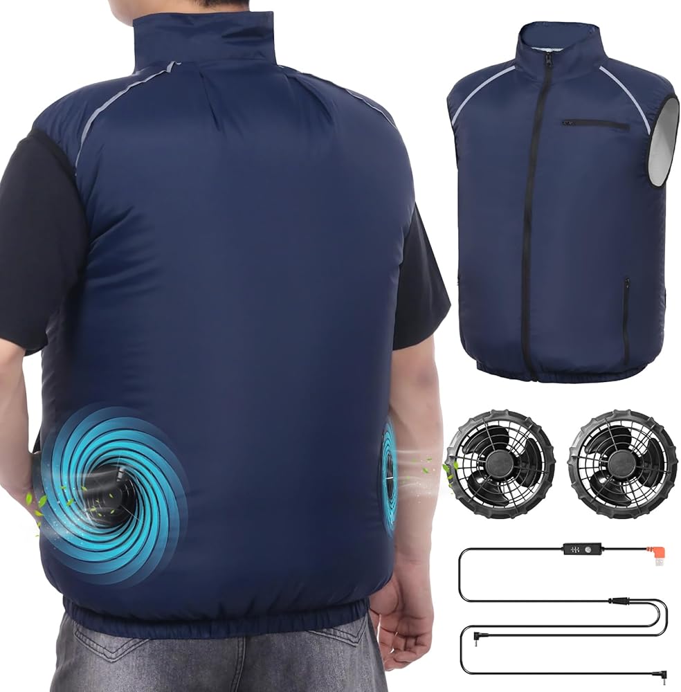 Mサイズ　空調服 作業服 空調ベスト ファン付き クーラー服　お値下げ可能です♪ Amazon.co.jp: [Moerstar] 空調作業服 ファン付きベスト 最新