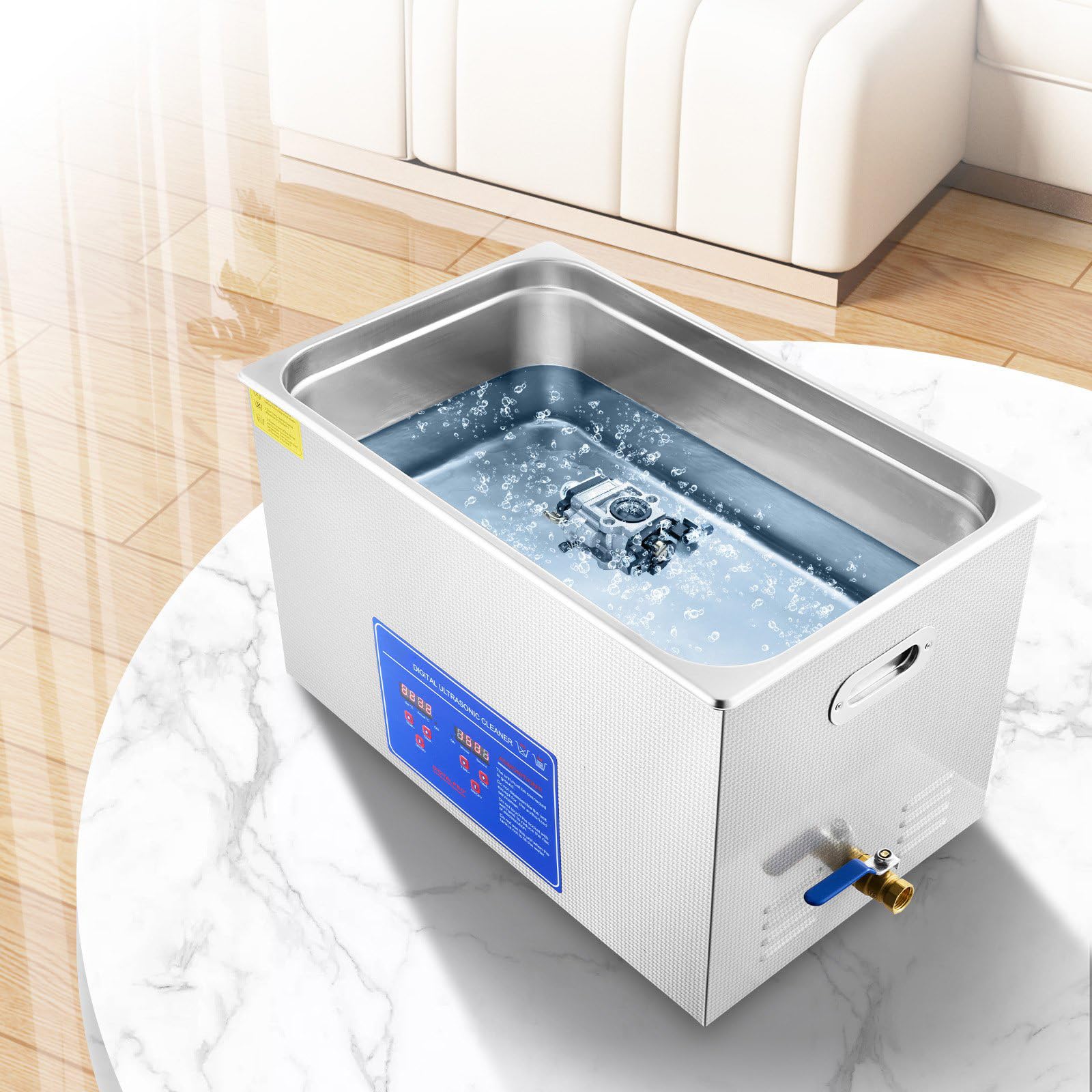 Myjka ultradźwiękowa 1,3 l, 40 kHz, profesjonalna ultradźwiękowa myjka 80 stopni, cyfrowy wyświetlacz ultradźwiękowy do biżuterii, laboratoriów, pracowników Commercia (1,3 l)
