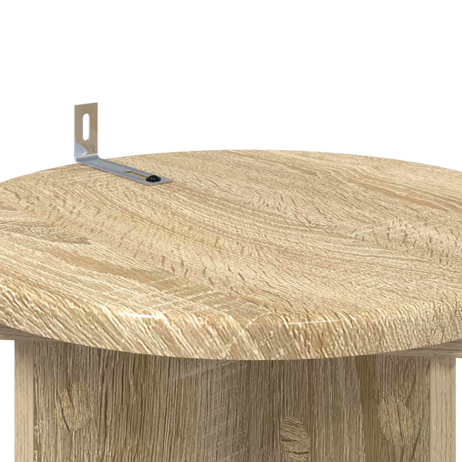 Set di 2 supporti per piante in rovere Sonoma, 29,5 x 29,5 x 60 cm, per interni, moderno, stabile, per piante da interni, bonsai, erbe aromatiche