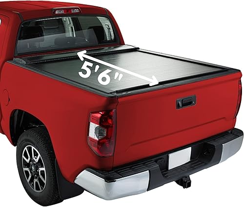 LEER ROLLITUP - Cubierta retráctil para caja de camioneta  Se adapta a Toyota Tundra Crew CabMax Cab 2007-2021 con caja de 5.6 pulgadas  R2T5379