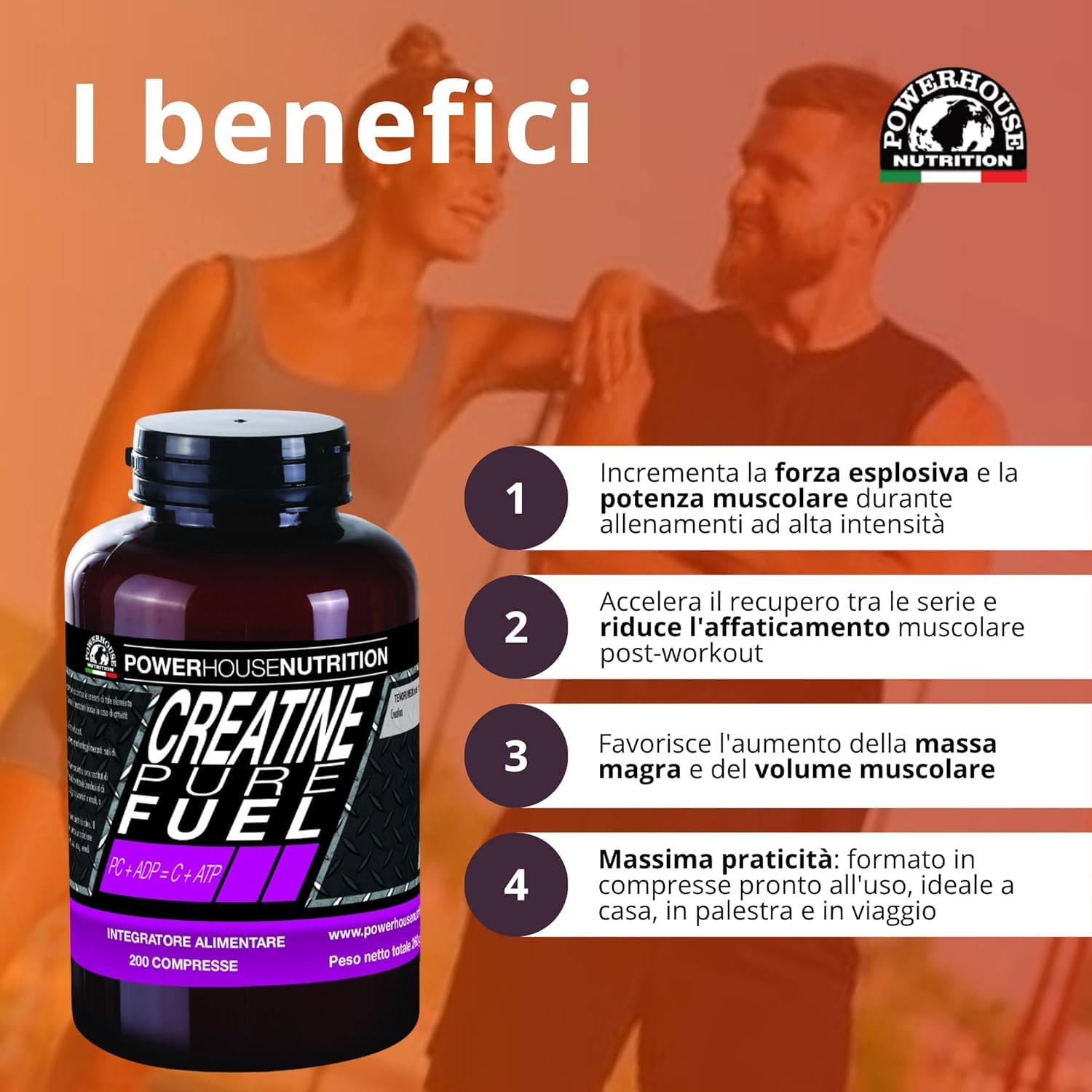 Creatina Monoidrato 600 Capsule 3000mg - 6 Mesi di Fornitura - Powerhouse Nutrition - Made in Italy - Integratore per Palestra, Allenamento, Pre Workout - Creatina Compresse Pure, Senza Additivi
