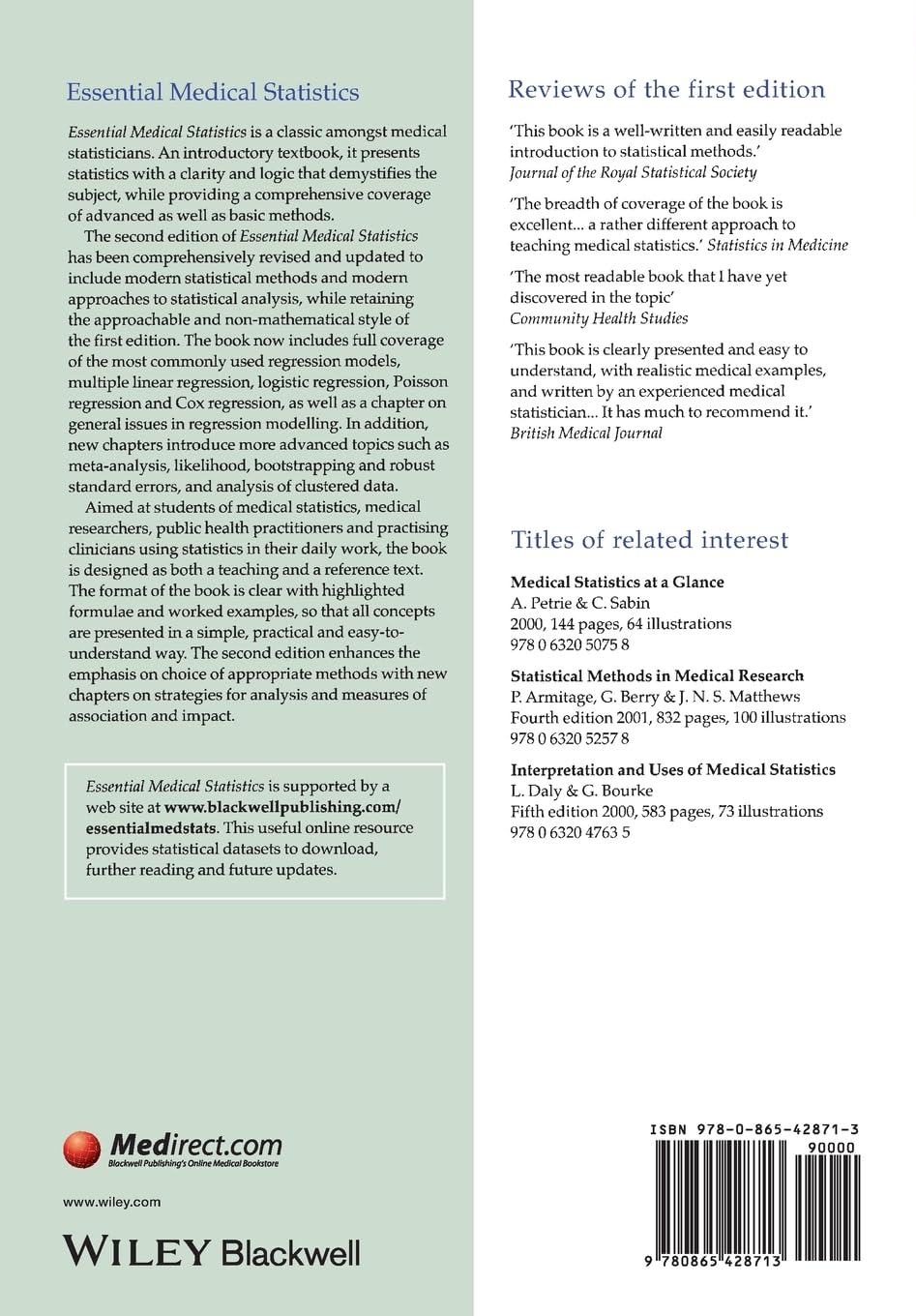 Essential Medical Statistics (Essentials)
