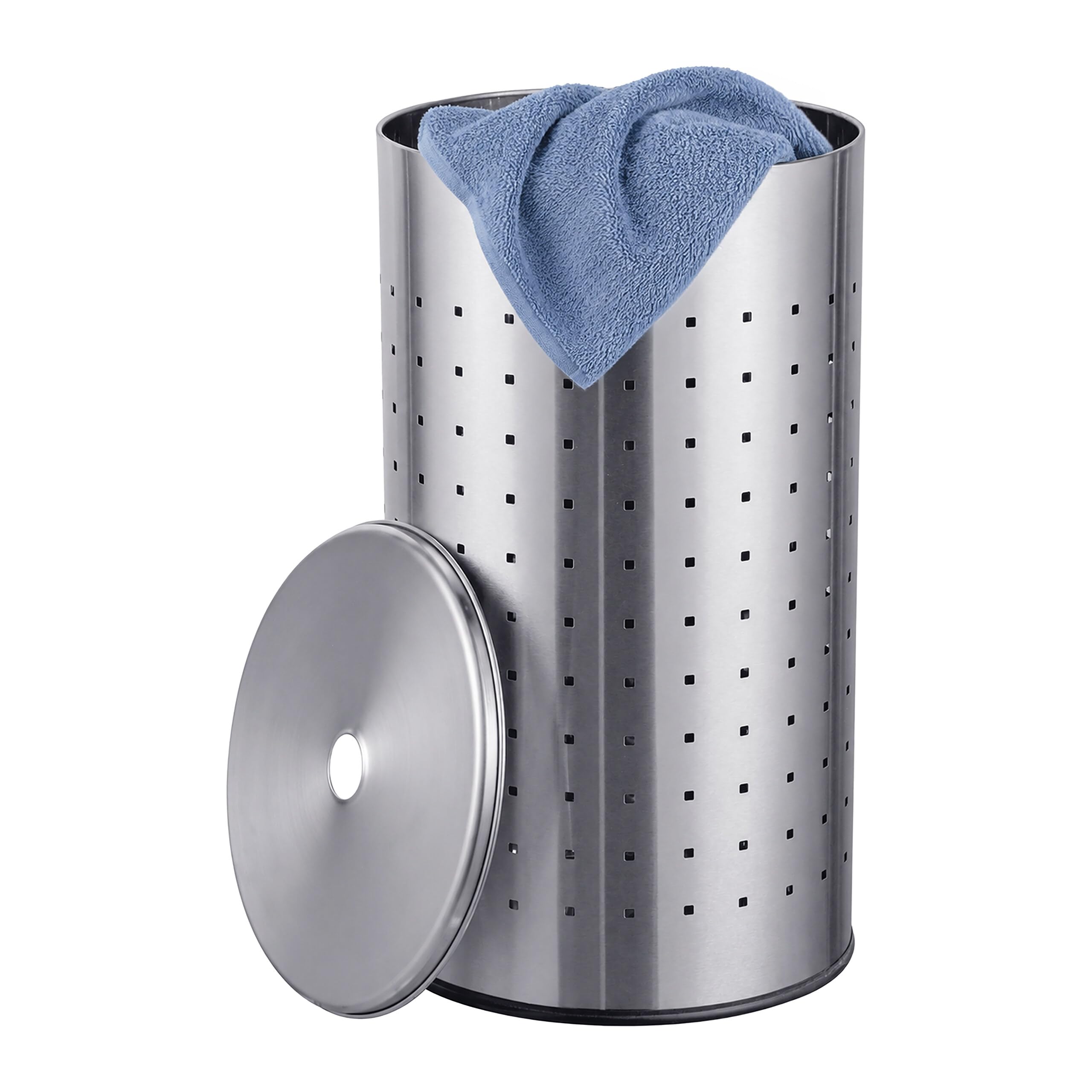 Corbeille à linge anti odeur en acier ventilé Relaxdays pour éliminer l'humidité du linge