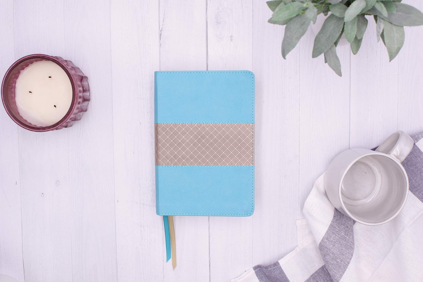 NIV, Giant Print Compact Bible, Leathersoft, Teal, Red Letter, Comfort Print