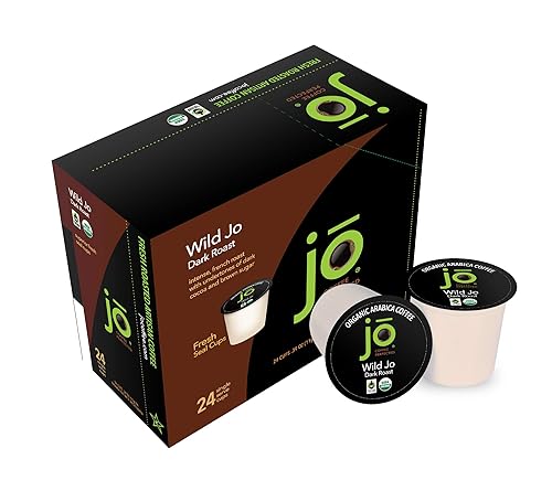 Miniatura 2 de WILD JO 48 tazas de café orgánico tostado francés oscuro para cafeteras compatibles Keurig K-Cup, tazas de una sola porción de Fresh Seal, Bold