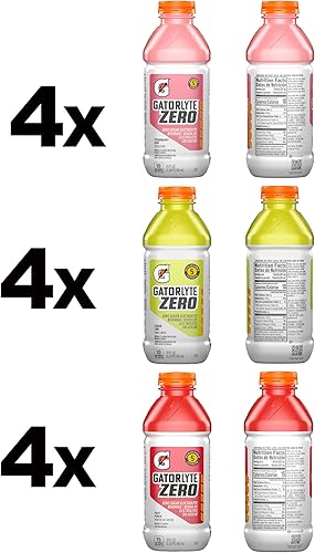 Miniatura 2 de Gatorlyte Zero Variety Pack, Zero Sugar Hydration, 20 onzas líquidas (paquete de 12)