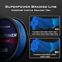 Vista 2 de KastKing Hilo de pescar trenzado superpotente –Sedales trenzados resistentes a la abrasión –Superlínea increíble – Cero estiramiento – Pequeño