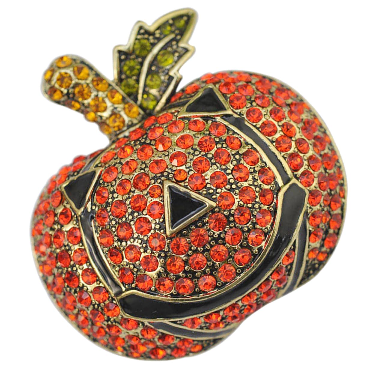 Broche Vegetal Esmalte Para Víspera De Todos Sombrero De Calabaza De Halloween Chico Señoras Disfraz De Broches Declaración Artificial Orange Aleación