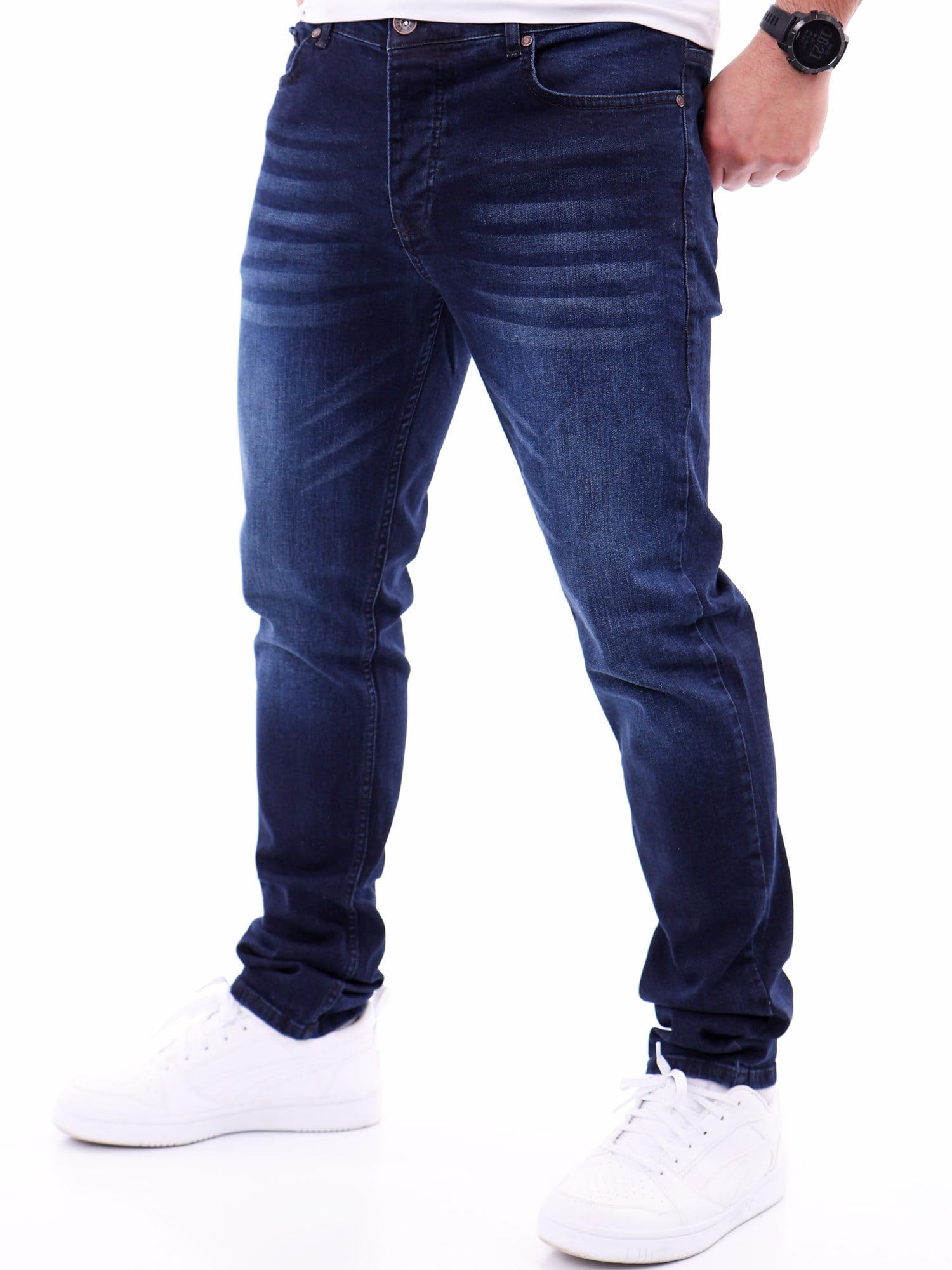 Reslad Jeans Herren Regular Fit I Jeanshose mit Stretch Männer Herren Hose I 5-Pocket Straight-Cut RS-2125