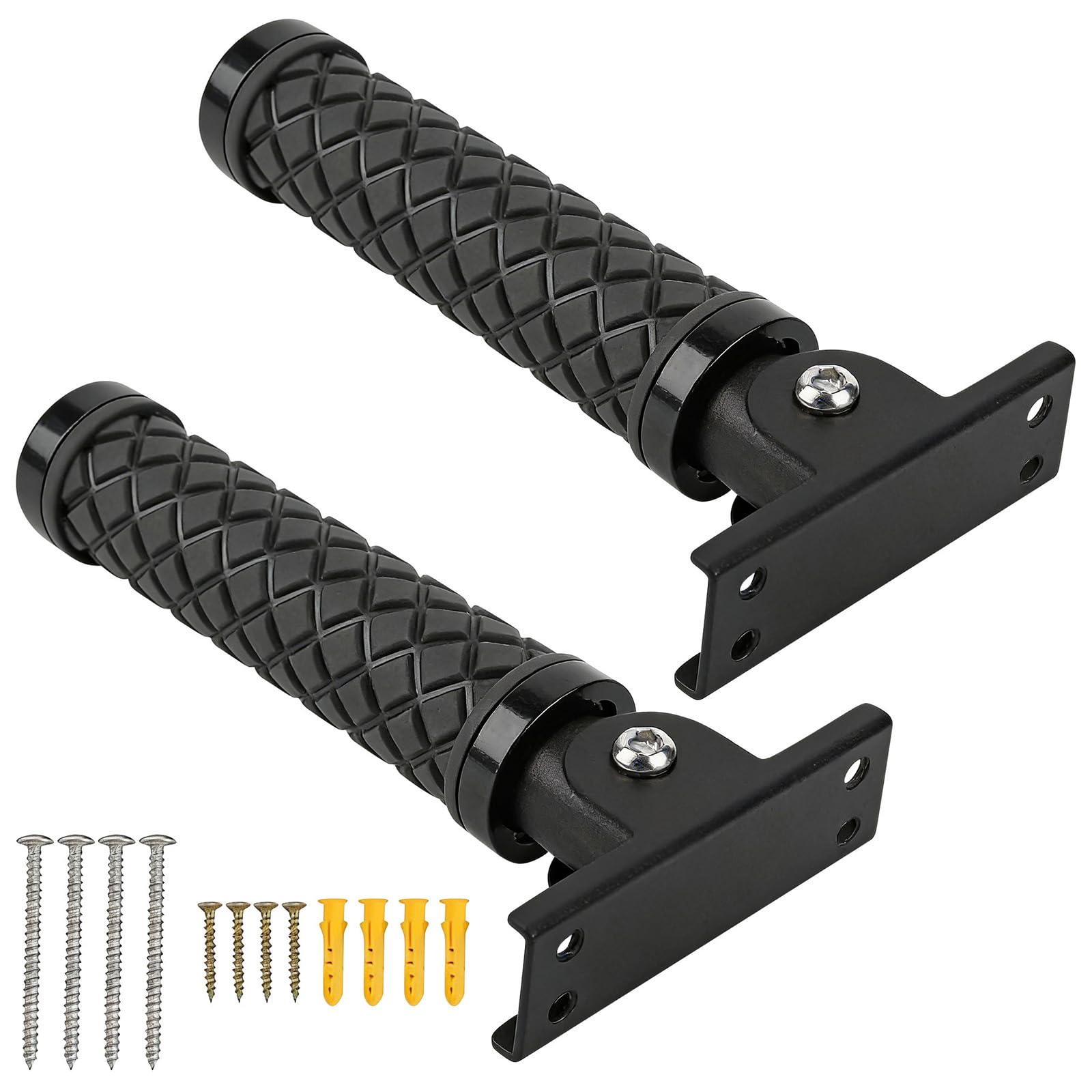Kaeltsyn Black Model 2Pcs Multifunctional Stair Assist Grab Rod Practical Handle Nonslip Doorway Flipping Utility Handrail Multifunctional Stair Grab Rod Practical