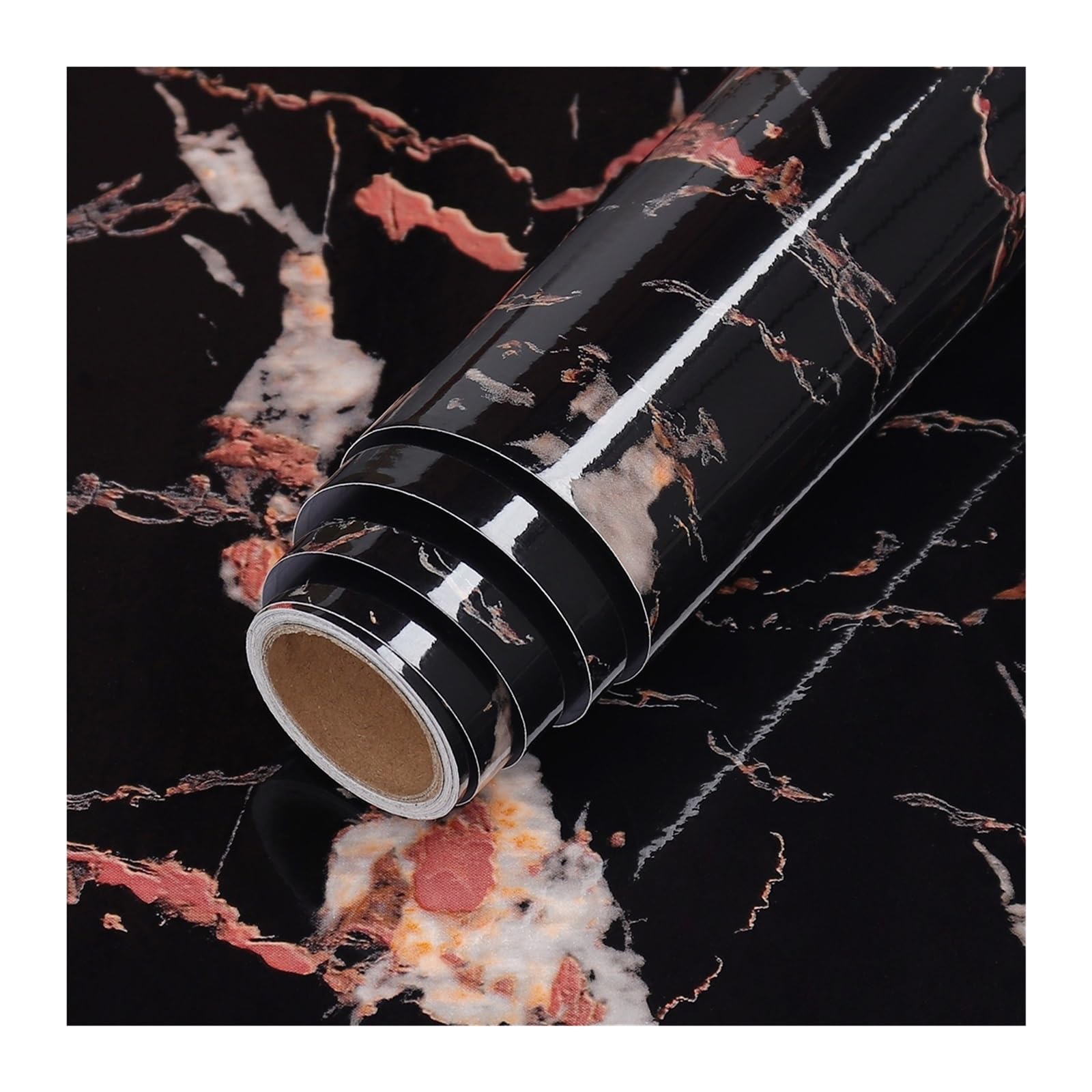 Foelanne Color18 Back Self Adhesive Wallpaper, Pvc Marble Self-Adhesive Paper Heat Kitchen Furniture Multiple Sizes(,60Cmx300cm)
