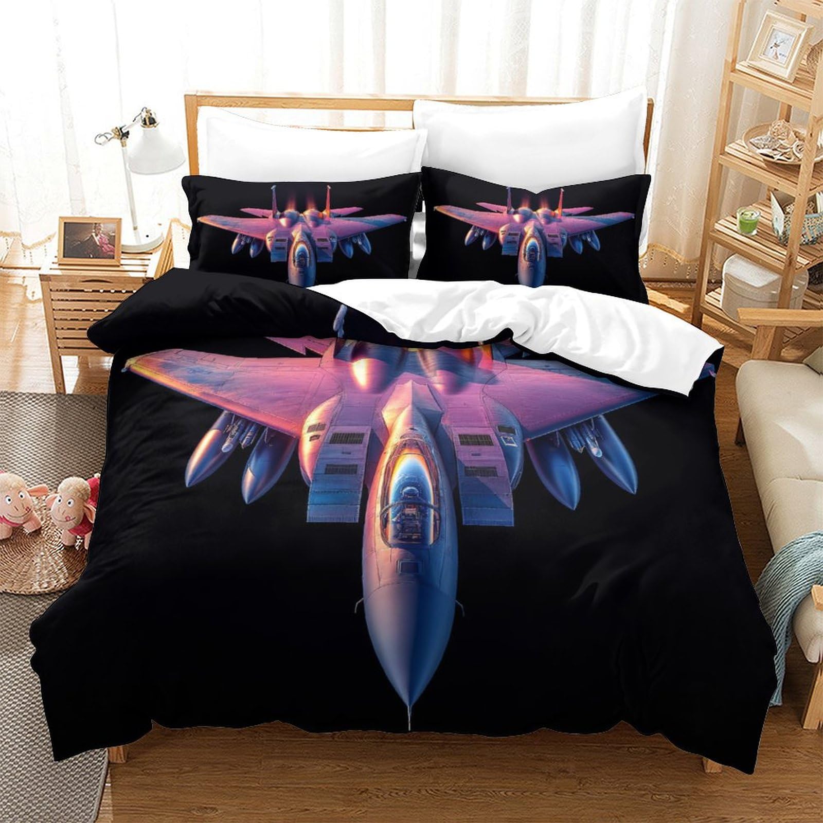 Parure de lit 3D avion Super King pour transformer la chambre des passionnés d'aviation