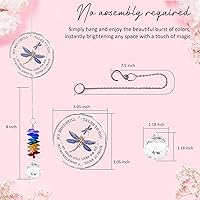 Vista 2 de Atrapador de Sol Conmemorativo - Regalo de Simpatía para Pérdida de un Ser Querido - Fabricante de Arco Iris de Cristal - Recuerdo de Duelo