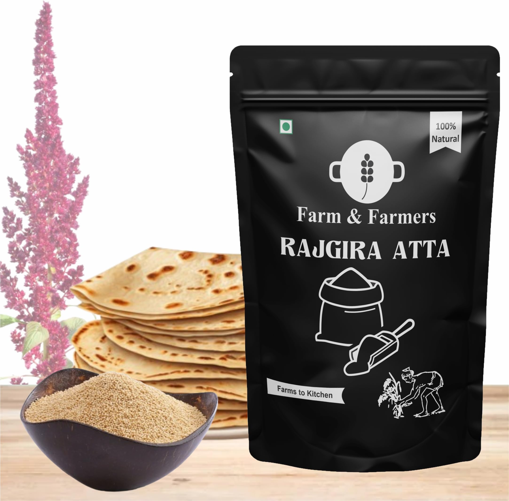 Farm and Farmers Amaranth Flour Rajgira Atta -400gm