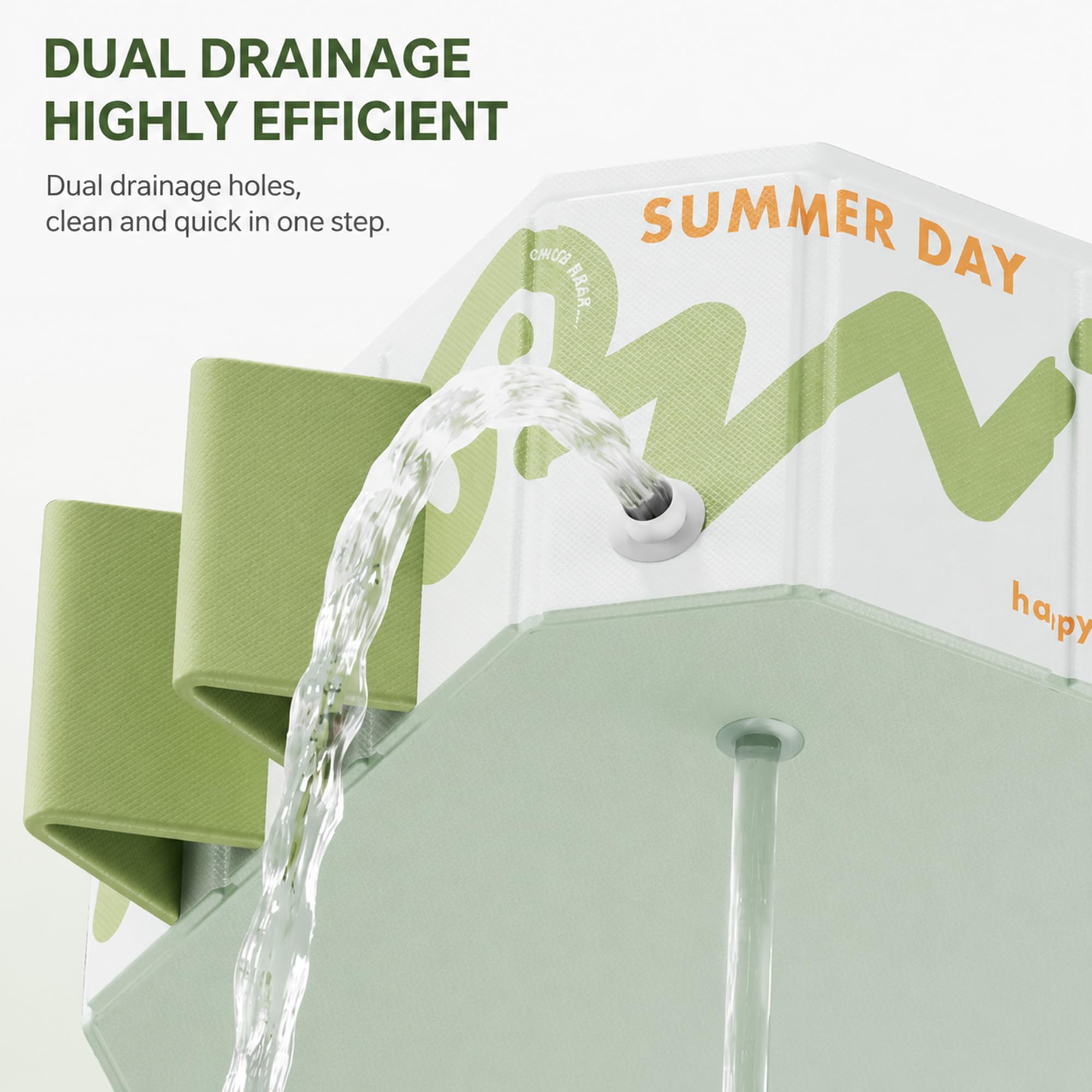 Piscina Elevada Plegable Grande para Niños y Adultos | Piscina Familiar Rectangular No Inflable con Soportes Laterales(green,122in/310cm)