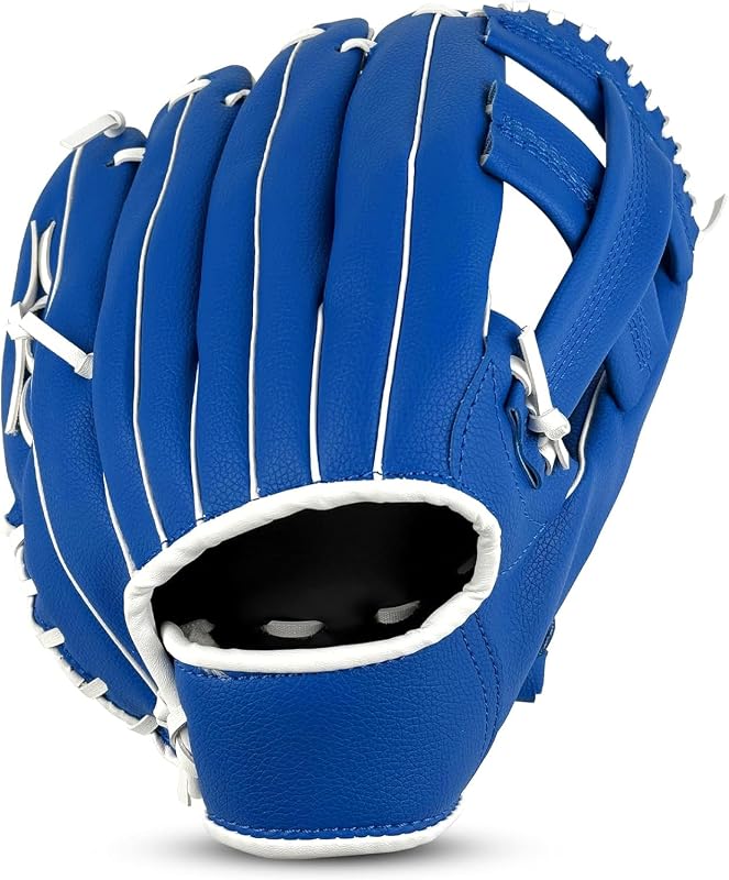 Baseball Glove for Adults & Youth | 10.5-12.5 Inch Training Outfield Mitt | Premium Synthetic Leather | Right-Hand Throw Baseball Softball