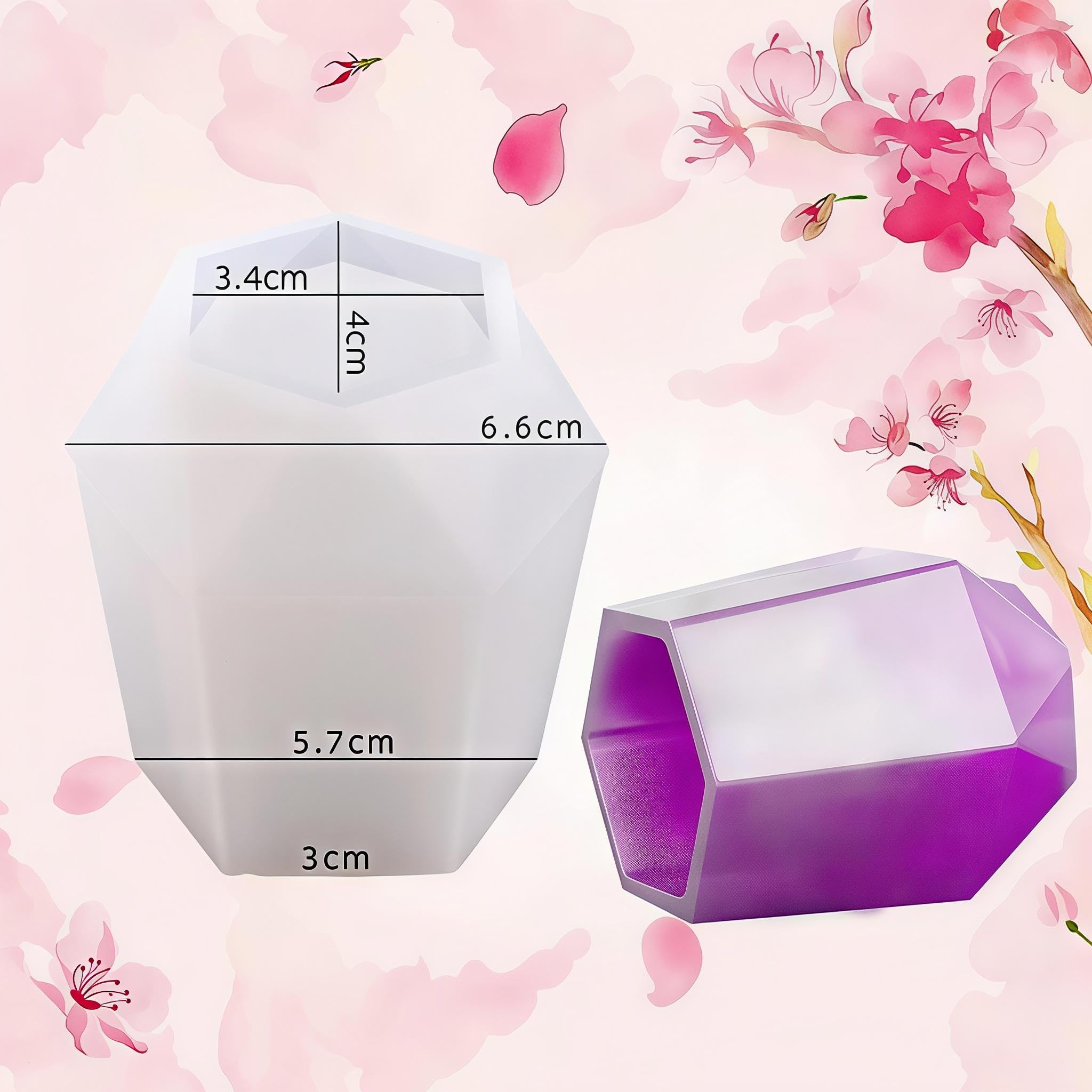 HASTHIP Silicone Mould for Resin Art Small Cup Storage White
