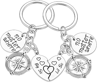 Family Keychains Set No Matter Where Long Distance Relationship Gifts For Sisters Aunt Niece Grandmother Granddaughter