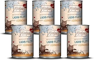 MjAMjAM - Premium Wet Food for Cats - Duet - Salmon Fillet Kisses Chicken, Pack of 6 (6 x 390 g), Grain-Free product image