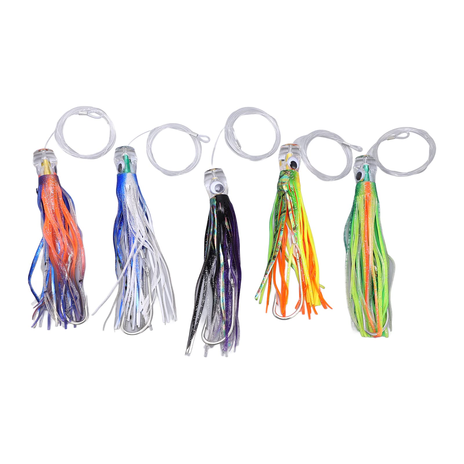 Esca Artificiale Realistica Esca da Pesca a Traina Acrilica con Forte Penetrazione, 6 Pezzi/set per Pesci Grossi