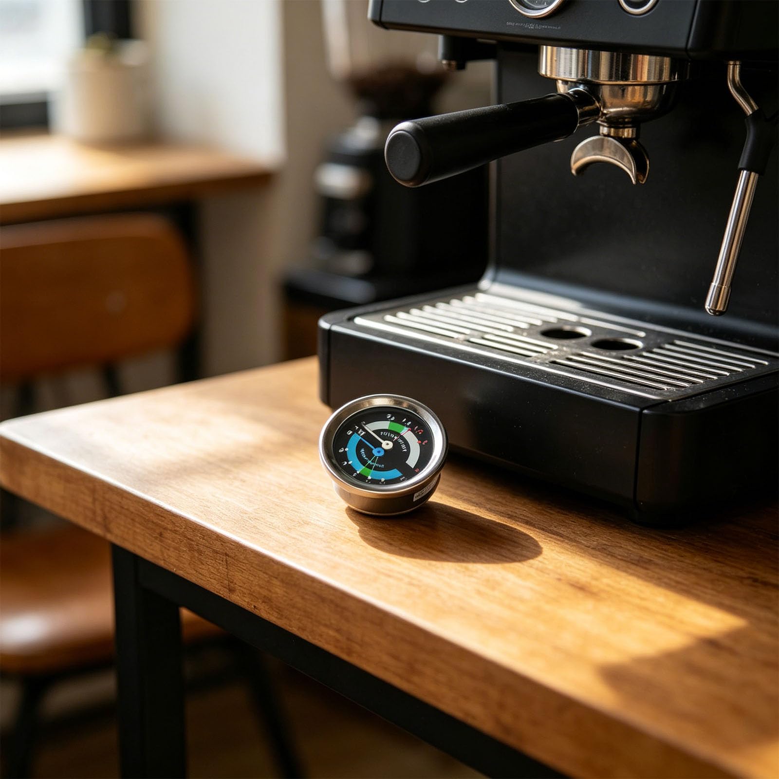 Medidor de presión preciso de máquina de café de doble aguja con 6,45 cm de diámetro y 8 conexiones, medidor de presión de máquina de café espresso de moda