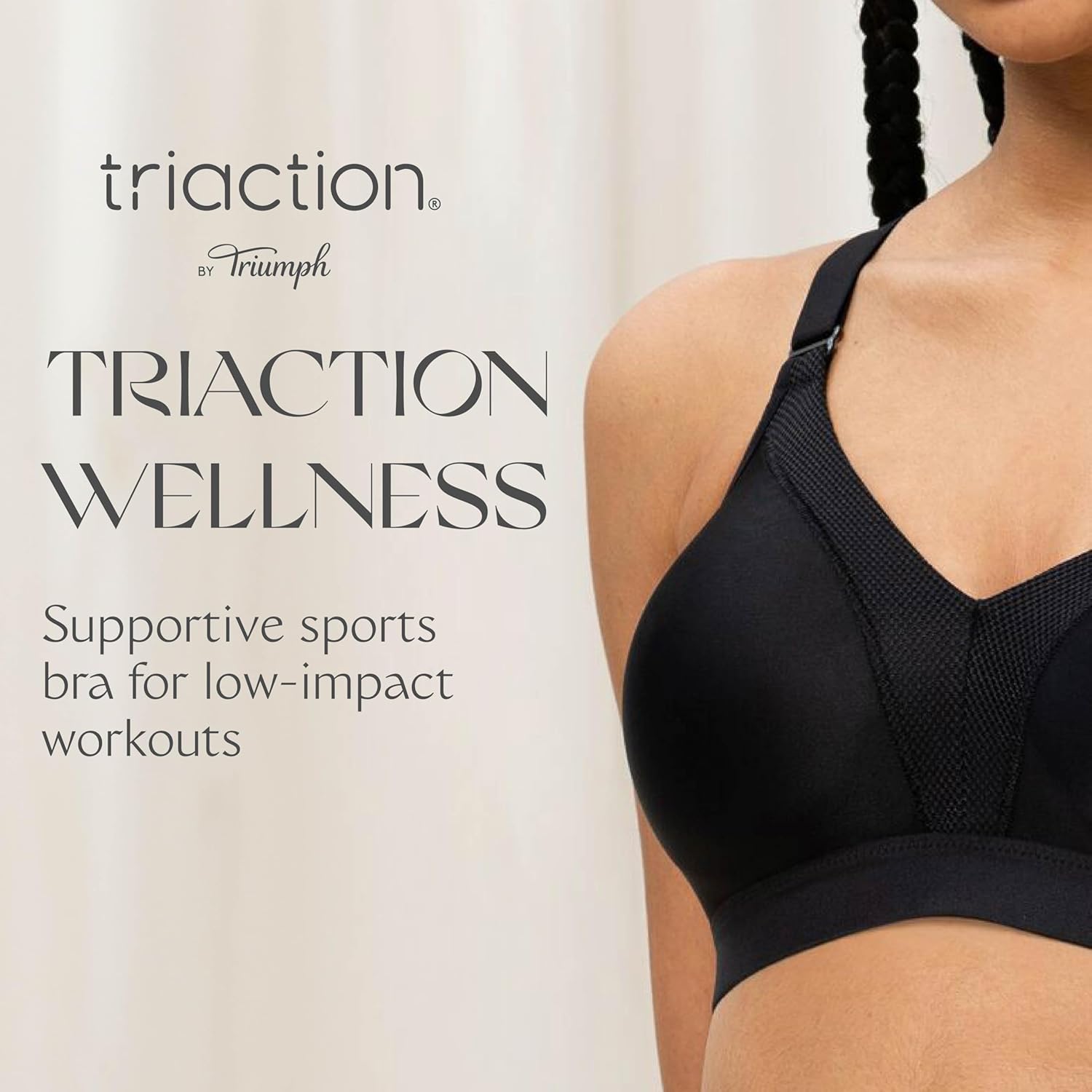 Triumph Triaction Wellness N Sports Bra - Non-Padded - Sports Bra for Women - for Low Impact Workouts - Cup Sizes B-DDD