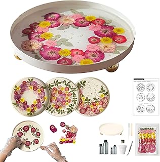 DIY Decorative Tray Craft Kit for Adult - Create Your Own Real Flower Tr...