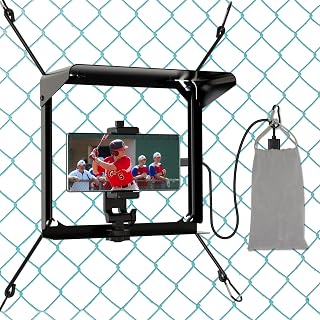 Cell Phone Fence Mount with Removable Shade for Game Changer Mounting Kit Compatible with iPhone, GoPro, Mevo Start & Action Cameras - Perfect for Recording Baseball, Softball, Tennis & Sports Games