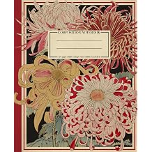 Composition Notebook College Ruled Chrysanthemums Vintage Botanical Illustration | Cute Aesthetic Floral Journal for School, College, Office, and Work
