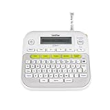 Brother P-touch, PTD210, Easy-to-Use Monochrome Label Maker, One-Touch Keys, Multiple Font Styles, 27 User-Friendly Templates, White