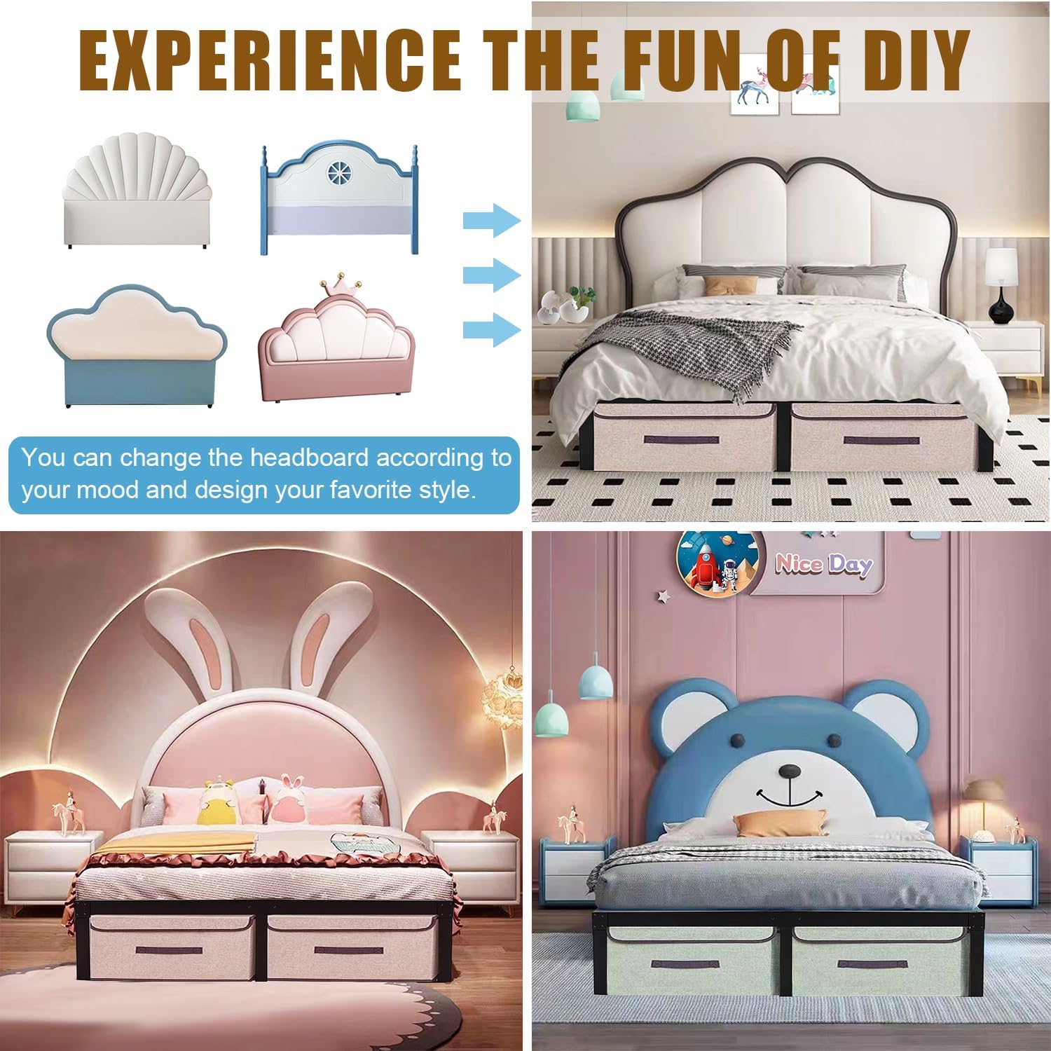 MOLATIN 14 Inch Metal Bed Frame,Heavy Duty Metal Platform Bed Frame, Easy Assembly,Sturdy Steel Frame, No Box Spring Needed,Twin,Black