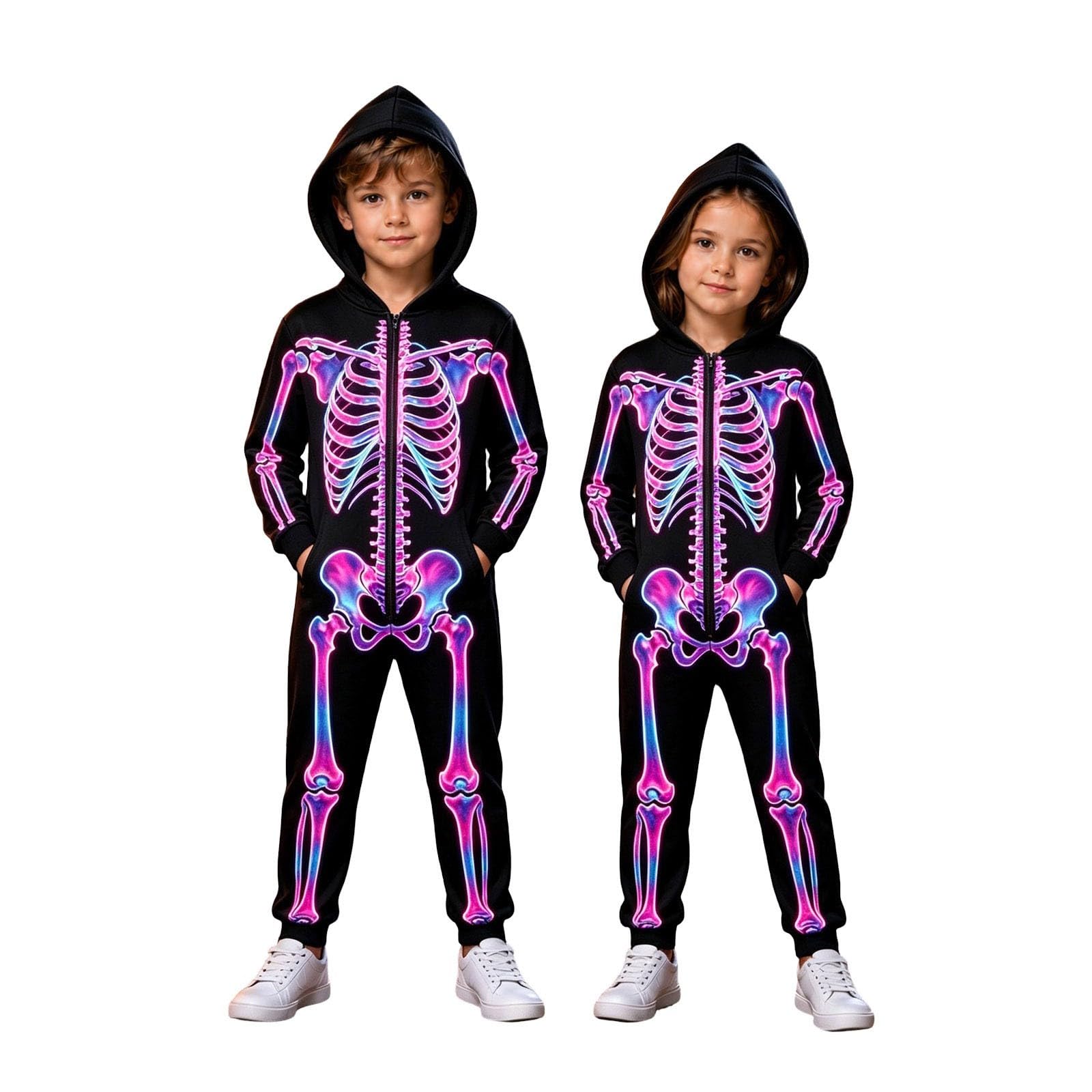 Bat Costume for Kids Skeleton Costume Glow In The Dark Halloween Costumes — image 1