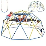 Climbing Dome,10 FT Dome Climber with Hammock and Swing Outdoor and Indoor Anti-Rust Metal Jungle Gym For Backyard Play Equipment Geometric Dome Toddler Climbing Toys Great Gift for Kids Aged 3 to 8