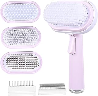 BCOATH 5 Pet Hair Removal Comb Cleaning Tools Self Cleaning Cat Brush Hair Brush Cleaner Tool Pet Grooming Tools Grooming Brush for Hair Deshedder Brush for Dogs Cat Hair Comb Pet Comb