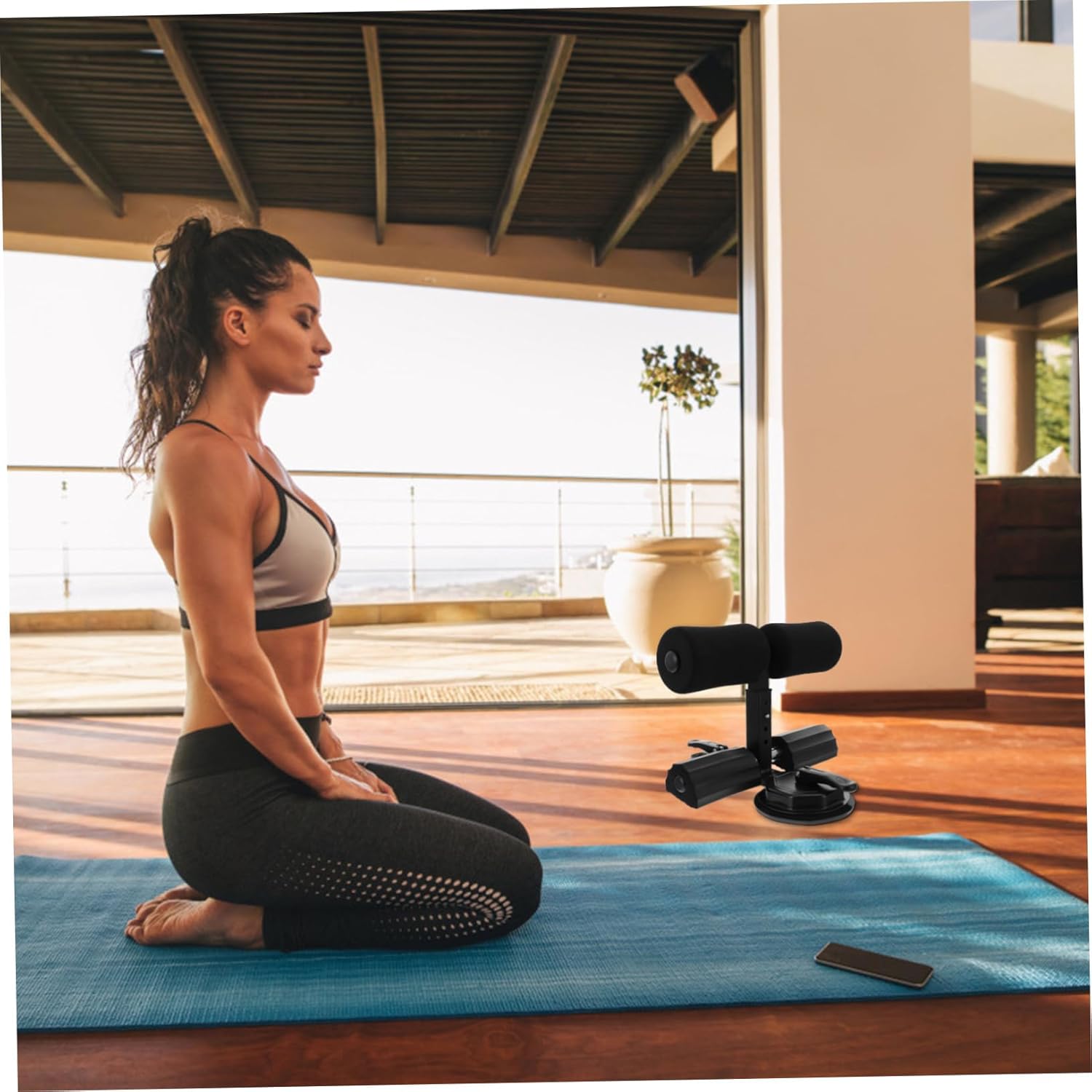 Abdominal Adjustable Sit- up Bar Sit- up Exercise Bar Sit up Training Assistant Sit up Leg Holder Sit up