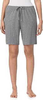 Womens Sleep Bermuda Shorts - Lightweight, Breathable Pajama Bottoms - Cotton Knit Jersey Sleepwear and Loungewear