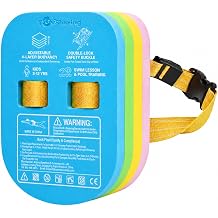 Swim Float Kids Safety Training Secure Dual-Lock Buckle 140 lb Test Pool - Back Belt Bubble Confidence Building - 4-Layer Adjustable Buoyancy Trainer for Swimmers 3-12 Yrs