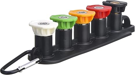 Tool Daily Pressure Washer Spray Nozzle Tips with Nozzle Holder, 1/4 Inch Quick Connect
