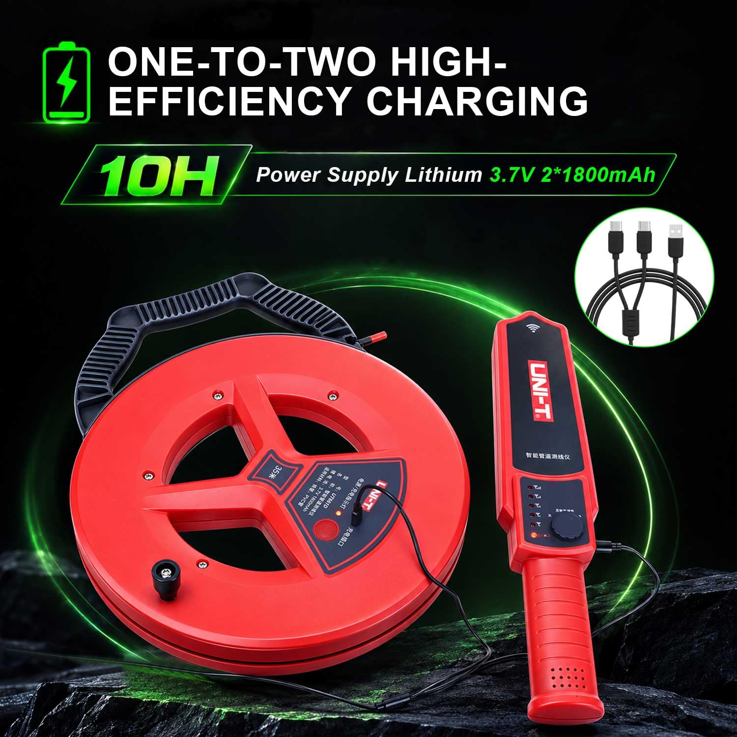 UNI-T Wall Pipe Locator Underground, Sewer Blockage Transmitter 115Ft — Amazon image 5
