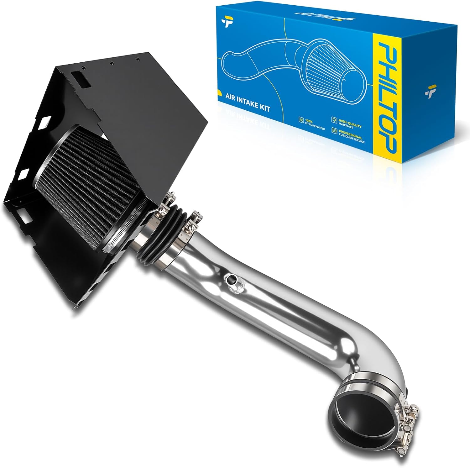 PHILTOP High Performance Aluminum Cold Air Intake System Kit with Filter for Dodge Ram 1500 5.7L, Ram 1500 Classic, Ram 2500, 3500 5.7L Increase Acceleration and Engine Growl, Horse Power and Torque