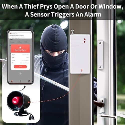 Miniatura 4 de Tuya app WiFi nuevo, sistema de seguridad para tienda de oficina en casa, kit de sistema de alarma antirrobo, alarma de sensor de puerta y ventana,