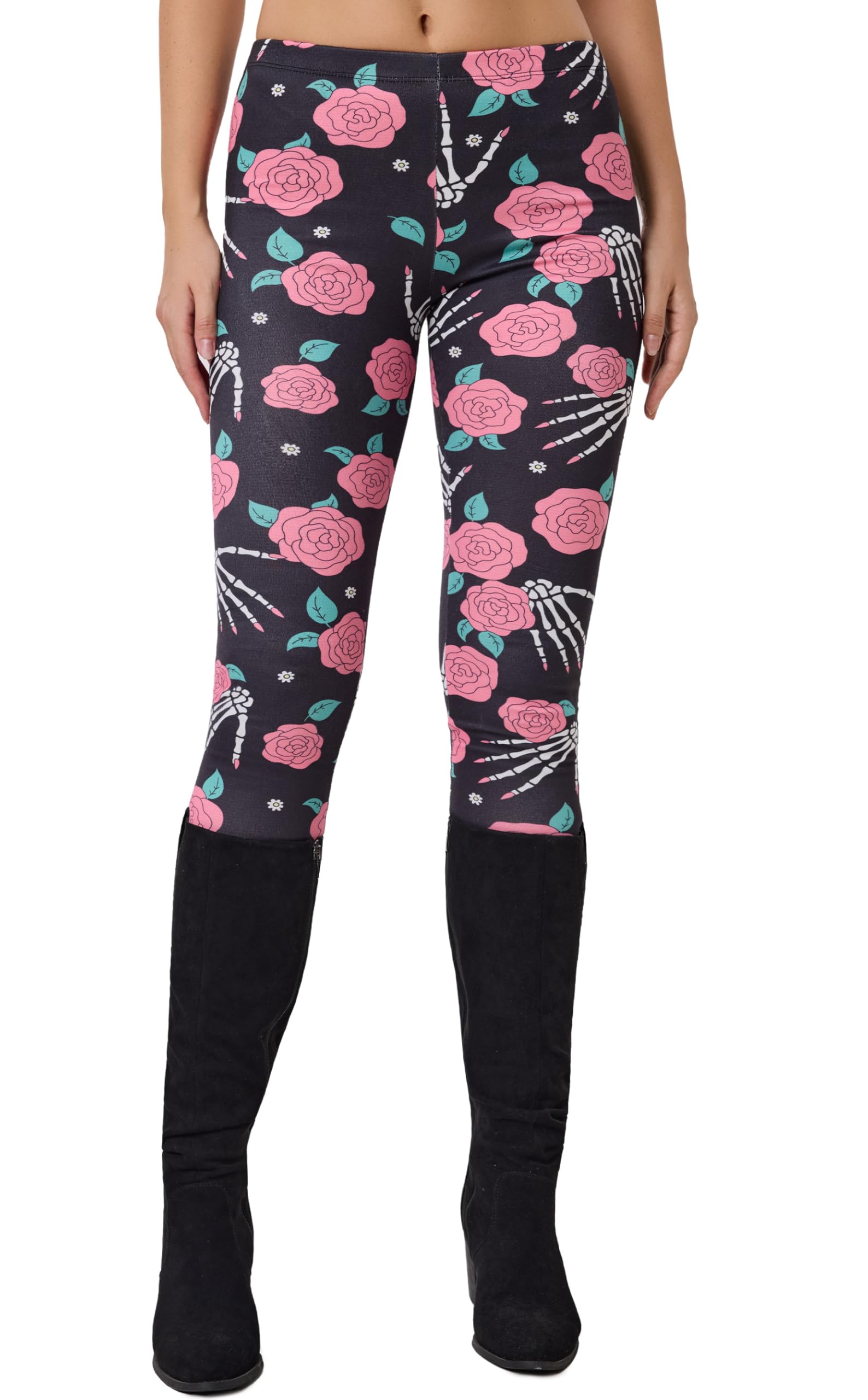 sissycos Women's 80s Leggings Neon Artistic Splash Printed Pants