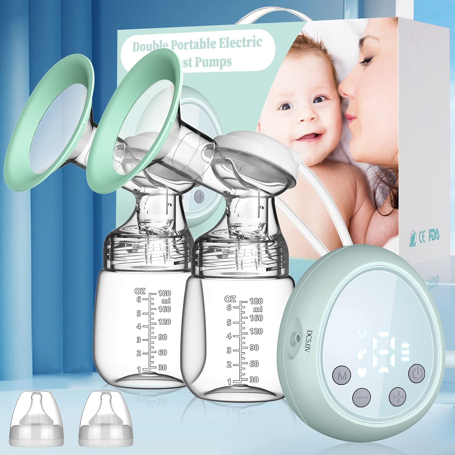 Double Electric Breast Pumps Portable Electric Breastfeeding Pumps 3