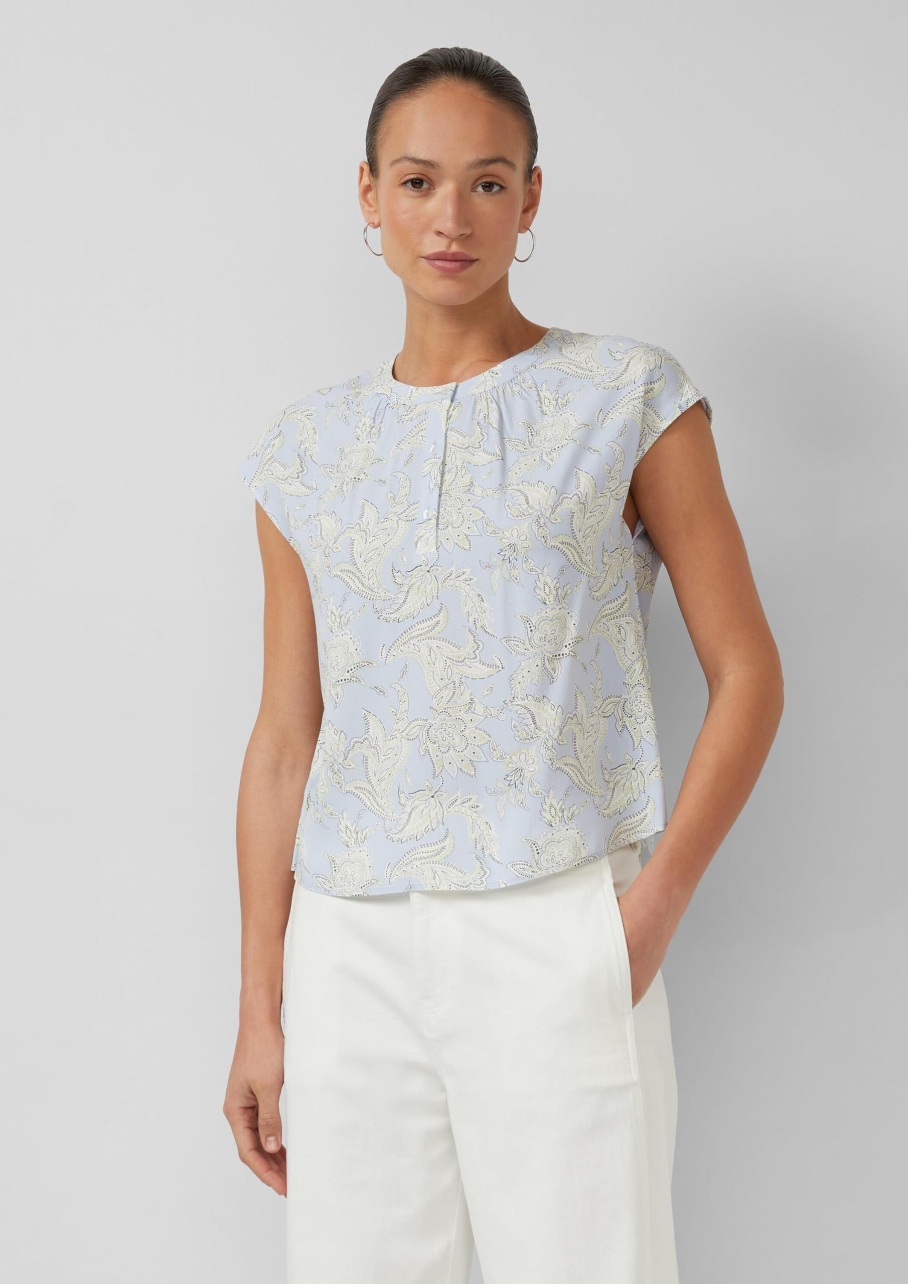 s.Oliver Viskose-Bluse mit All-Over-Print