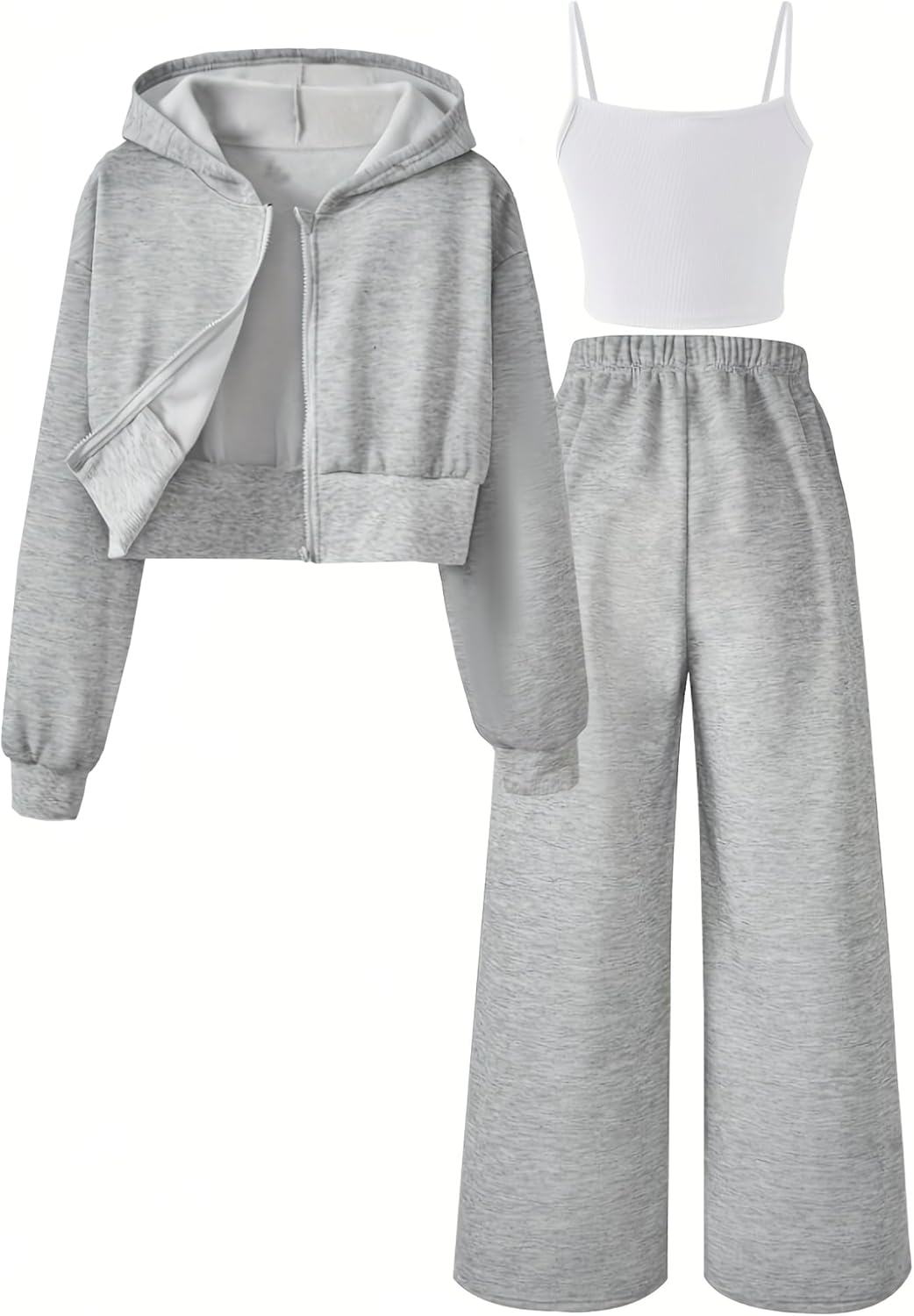 Girls' Casual 2/3 piece Pants Set, Comfortable and Breathable Spring and Autumn Clothing Set